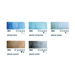 Schmincke horadam aquarell glacier set of 5 watercolors in half pans