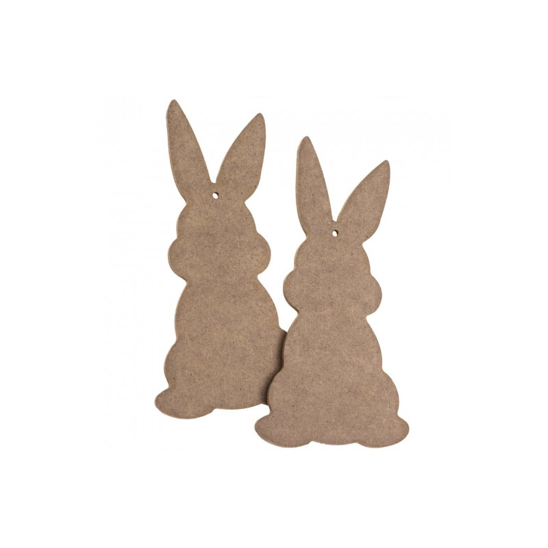 Dp craft mdf base rabbits 20cm 2pcs