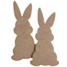 Dp craft baza mdf kroliki 20cm 2szt - sklep plastyczny - szał dla plas