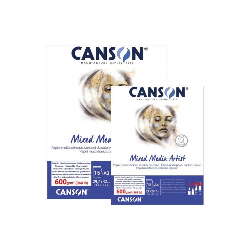 Canson mixed media artist glue block 600g 12 sheets