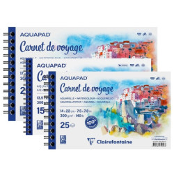 Clairefontaine aquapad carnet de voyage blok do akwareli na spirali -