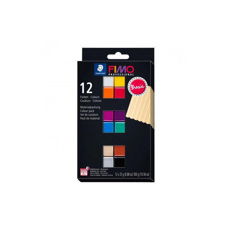 Fimo professional basic set of modeling clay 12x25g