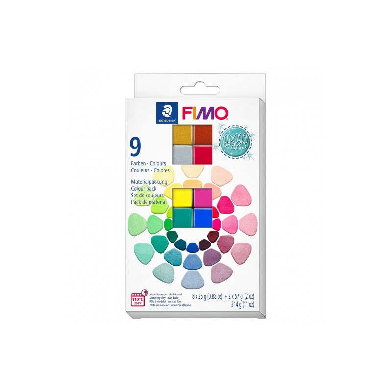 Fimo effect mixing pearls zestaw 10 kostek modeliny 8x25g 2x57g - skle