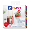 Fimo leather efekt skóry wisząca doniczka zestaw modelin 4x25g - sklep