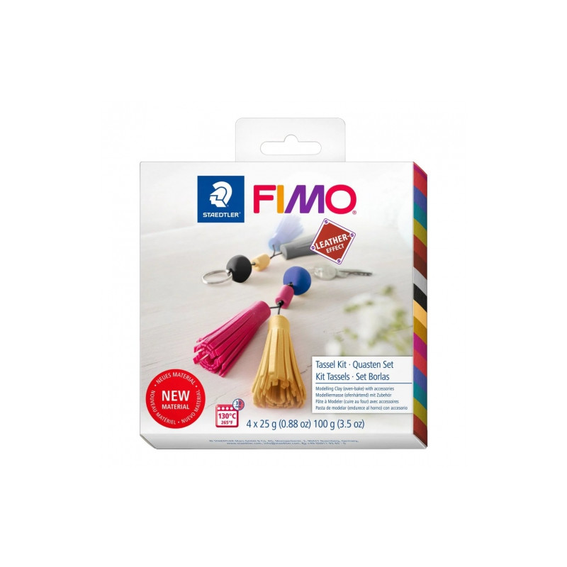 Fimo leather efekt skóry brelok zestaw modelin 4x25g - sklep plastyczn