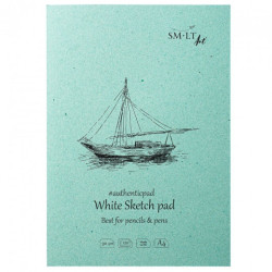 SM-LT authentic white szkicownik A4 90 g 120 ark - sklep plastyczny -