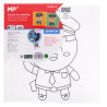 MP canvas with print for coloring 20x20cm policeman
