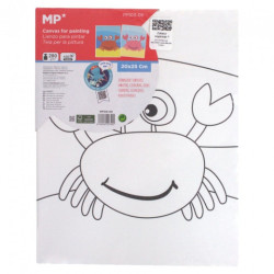 MP podobrazie z nadrukiem do kolorowania 20x25cm krab - sklep plastycz
