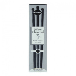 Coates willow charcoal natural charcoal stick 3pcs