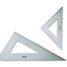 Professional Aluminium Metal Metric Set Square Triangle 21cm 45 Degree