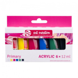 Talens art creation primary zestaw farb akrylowych 6x12ml - sklep plas