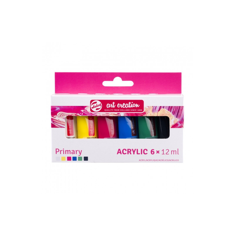Talens art creation primary zestaw farb akrylowych 6x12ml - sklep plas