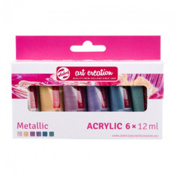 Talens art creation set of metallic acrylic paints 6x12ml