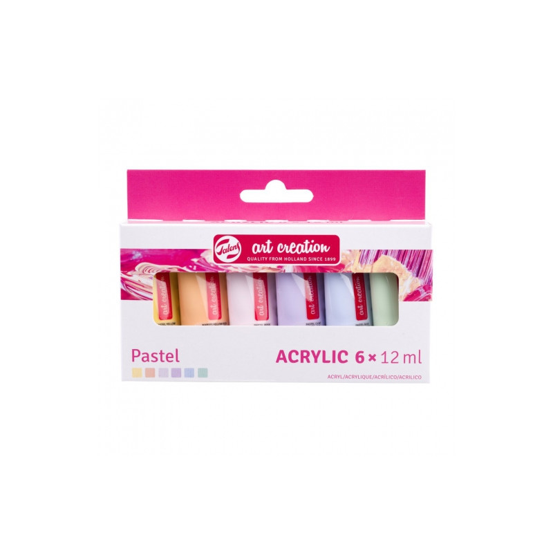 Talens art creation set of pastel acrylic paints 6x12ml