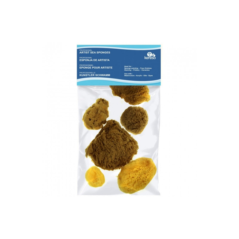 Kereso zestaw 6 gąbek naturalnych mix - sklep plastyczny - szał dla pl