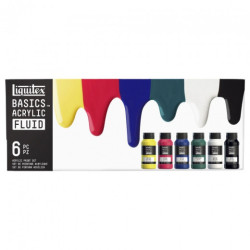 Liquitex basics fluid set of 6 acrylic paints 118 ml