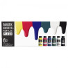 Liquitex basics fluid zestaw 6 farb akrylowych 118 ml - sklep plastycz