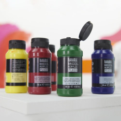 Liquitex basics fluid zestaw 6 farb akrylowych 118 ml - sklep plastycz