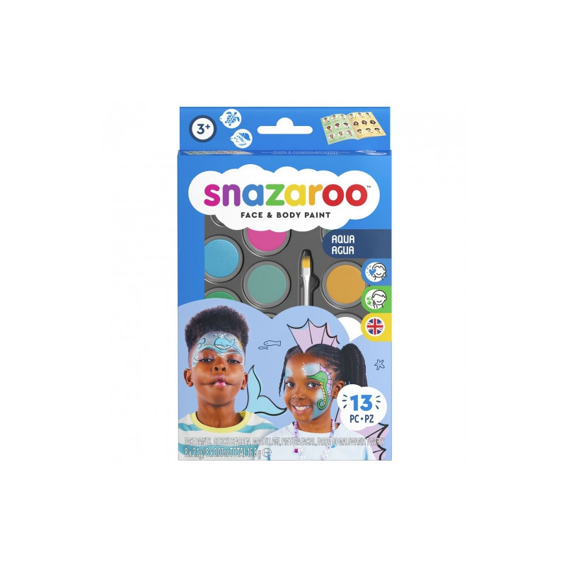 Snazaroo aqua set of 8 face paints