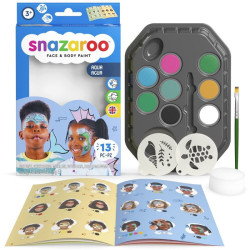 Snazaroo aqua zestaw 8 farb do malowania twarzy - sklep plastyczny - s