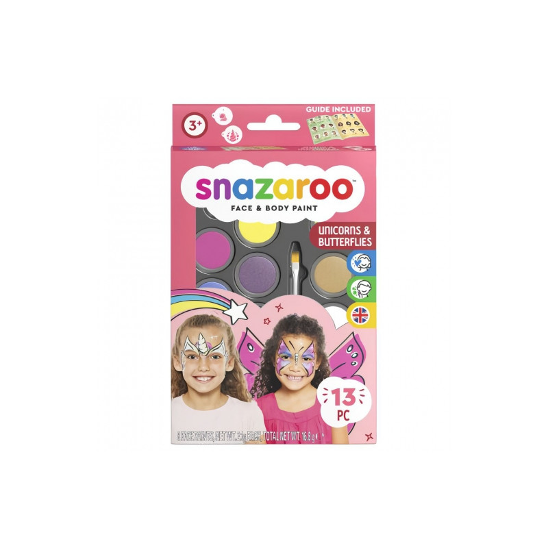 Snazaroo unicorn zestaw 8 farb do malowania twarzy - sklep plastyczny