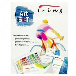 Pentel Iring zestaw 12 pasteli z podobraziem 17,5x22,5 i blokiem A5 -