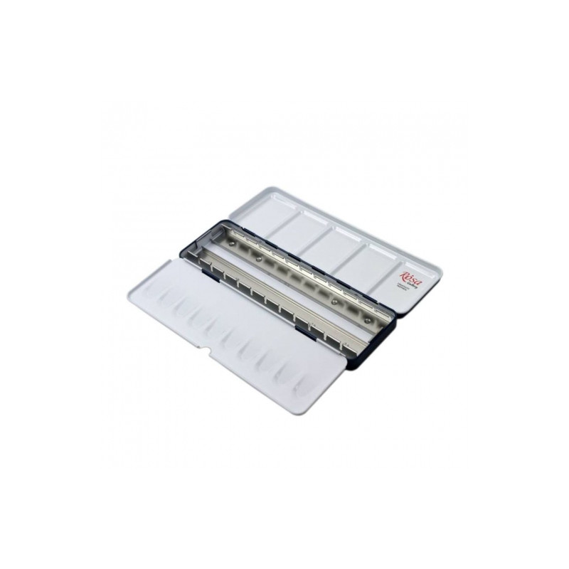 Rosa gallery empty metal box for 14 watercolor cubes