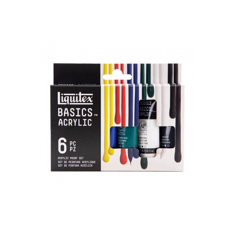 Liquitex basics basic set of acrylic paints 6x22ml