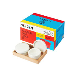 Meeden ceramiczne pojemniki na media z pokrywkami i tacą - sklep plast