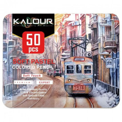 Kalour zestaw 50 suchych pasteli w kredce - sklep plastyczny - szał dl