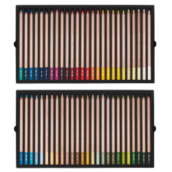 Caran d'Ache set of 76 dry pastels in crayon