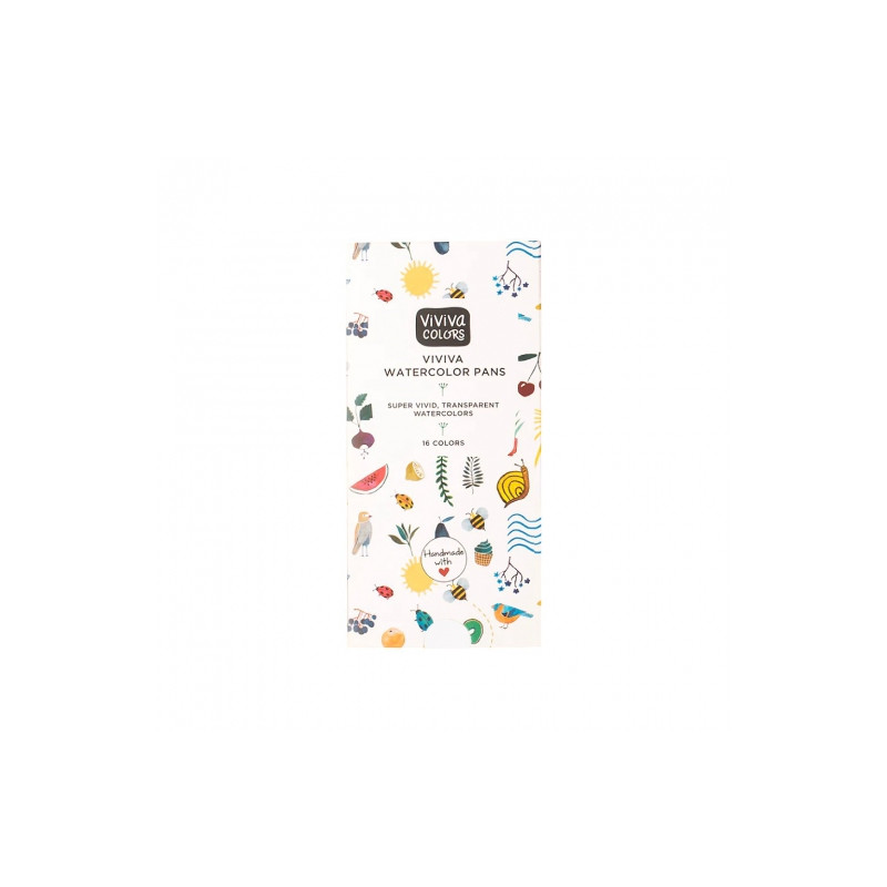 Viviva Colors spring set of watercolors 16pcs cork packaging