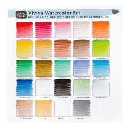Viviva Colors delux zestaw akwareli 24szt korkowe opakowanie - sklep p