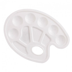 Paleta plastikowa owalna 16,5 x 22,5cm - sklep plastyczny - szał dla p