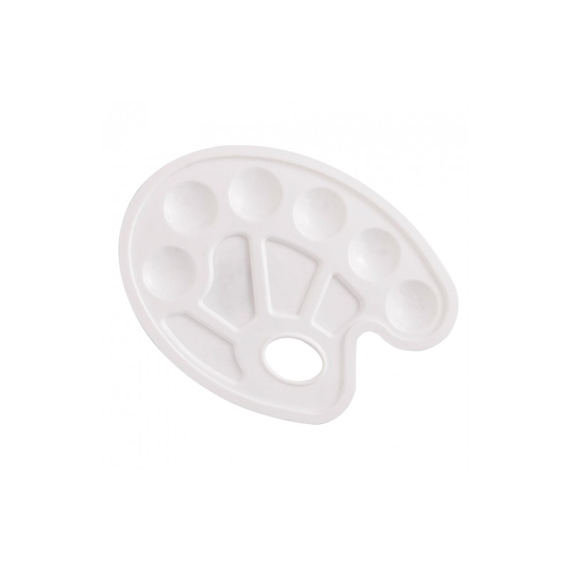 Oval plastic palette 16.5 x 22.5cm YM-D5