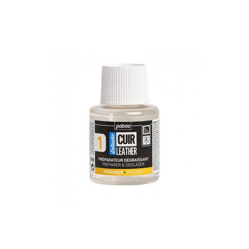 Pebeo setacolor cuir leather medium odtłuszczające do skóry 110ml - sk