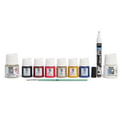 Pebeo setacolor cuir leather zestaw 6 farb do skór 20 ml i 45 ml - skl