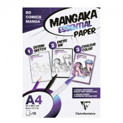 Clairefontaine mangaka set of paper sheets 3 grammage A4 15pcs