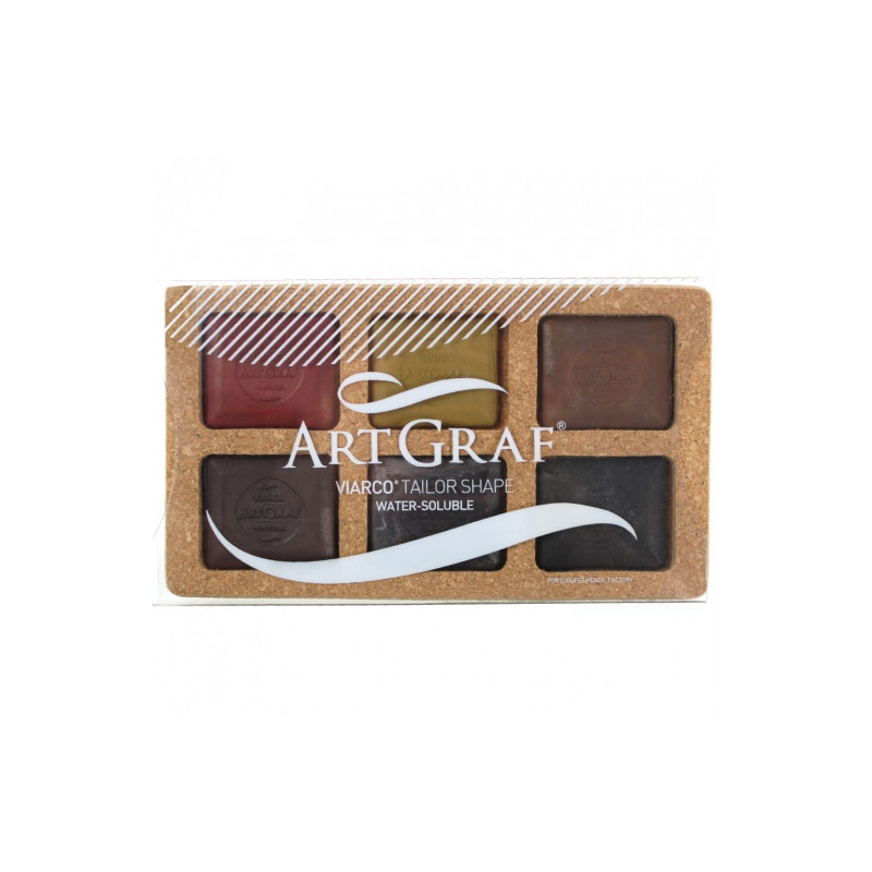 Viarco artgraf tailor shape earth colors set of 6 water-based pigment