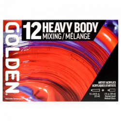 Golden heavy body mixing zestaw 12 farb akrylowych 22 ml - sklep plast