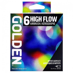 Golden high flow airbrush set of 6 acrylic paints 30 ml - sklep plasty
