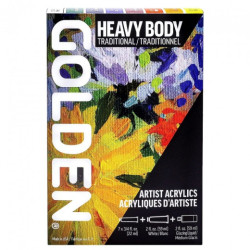 Golden heavy body traditional zestaw 8 farb akrylowych 22 ml i 59 ml -