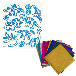 Dp Craft piankowe naklejki diy w dinozaury z folią 10 szt - sklep plas