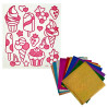 Dp Craft piankowe naklejki diy w lody z folią 10 szt - sklep plastyczn