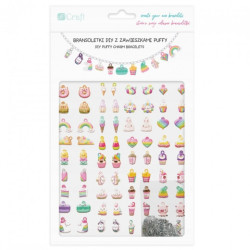 Dp Craft bransoletki diy z zawieszkami puffy rainbow - sklep plastyczn