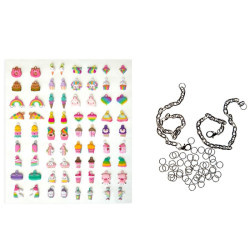 Dp Craft bransoletki diy z zawieszkami puffy rainbow - sklep plastyczn