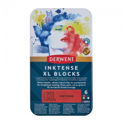 Derwent inktense tusz w sztyfcie XL zestaw kolory 6szt - sklep plastyc