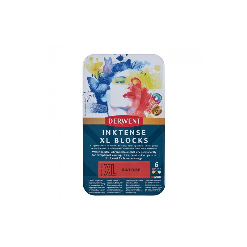 Derwent inktense ink in a stick XL set of colors 6 pcs