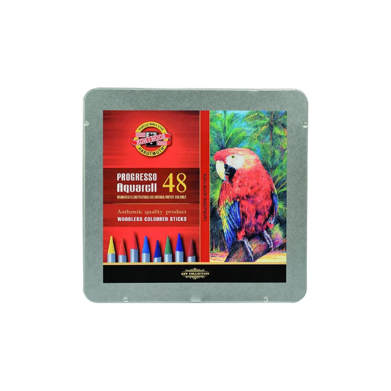 Koh-i-noor progresso aquarell watercolor pencils 48pcs metal case