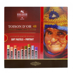 Koh-i-noor toison d'or portret zestaw pasteli 48szt - sklep plastyczny